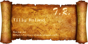 Tilly Roland névjegykártya